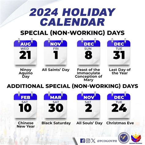 dole holiday 2024|Regular holidays, special non.
